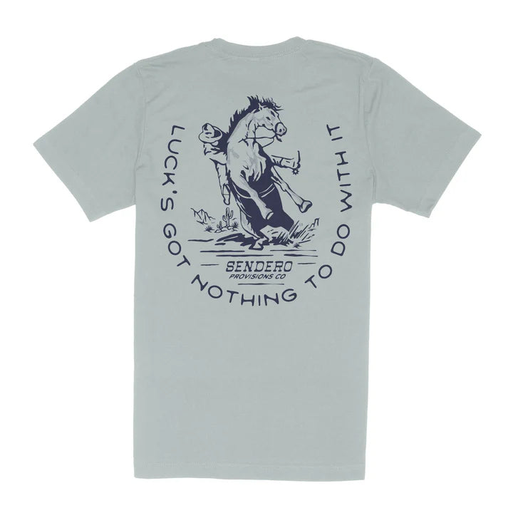 No Luck T-Shirt - Big Sky Blue